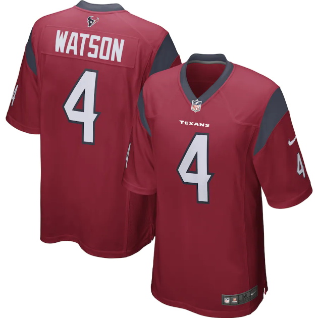 deshaun watson houston texans nike player game jersey red